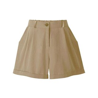 How'On + Summer Cotton Elastic Waist Curling Shorts