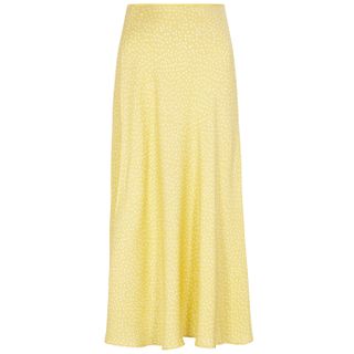 Samsøe & Samsøe + Alsop Yellow Polka-Dot Midi Skirt