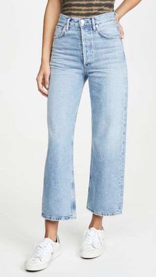 Agolde + Ren Hi Rise Wide Leg Jeans