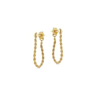 Missoma + Lucy Williams Gold Rope Chain Studs