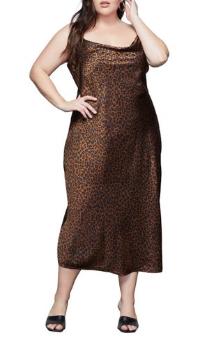 Good American + Leopard Slipdress