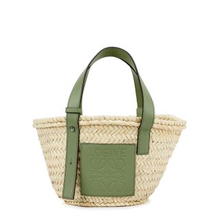 Loewe + X Paula's Ibiza Small Sand Raffia Basket Bag