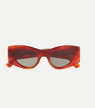 Le Specs + Extempore Round-Frame Acetate Sunglasses
