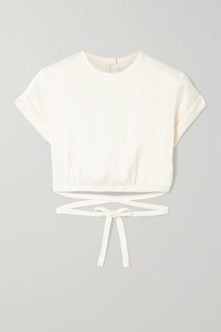 Orseund Iris + Le Club Cropped Satin Top