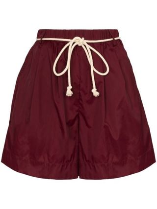 Staud + Belted Shell Shorts