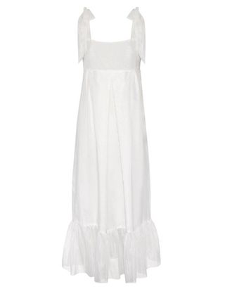 Lisou + Jasmine White Ruffle Voile Dress