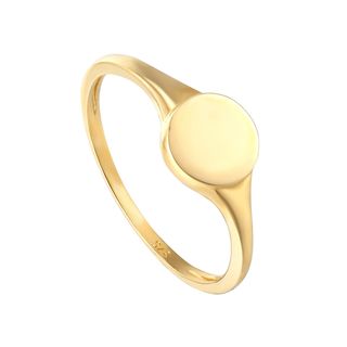 Seol + Gold + 9kt Gold Round Signet Ring