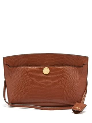 Burberry + Society Small Lizard-Effect Leather Shoulder Bag
