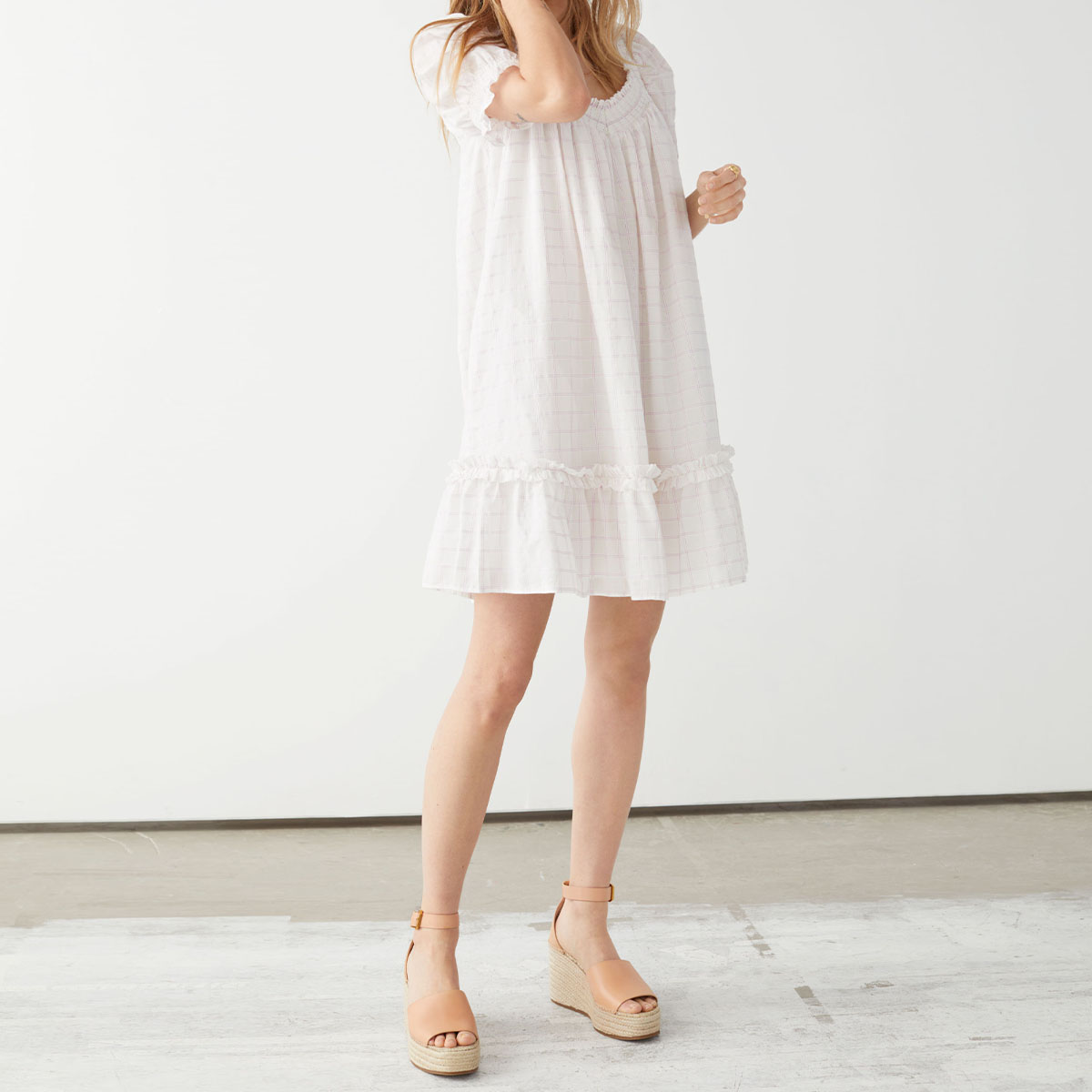 & Other Stories + Voluminous Frill Mini Dress