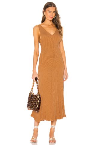 Free People + Sweet as Honey Slip Dress in Copper