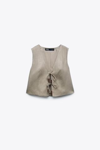 Zara + Linen Waistcoat