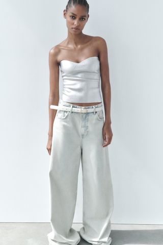 Zara + Knit Bustier Top