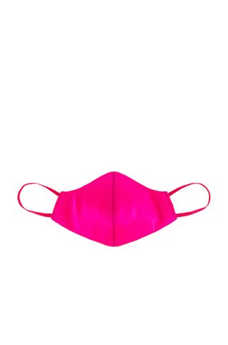 Amanda Uprichard + Silk Face Mask in Hot Pink Light