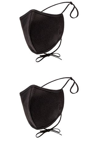 Agolde + Two Pack Embroidered Cotton Masks in Black