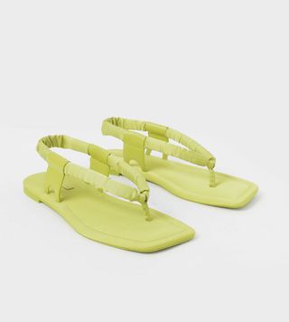 Charles & Keith + Puffy-Strap-Thong-Sandals