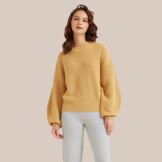 Modern Citizen + Denise Relaxed Cropped Crew Neck Sweater