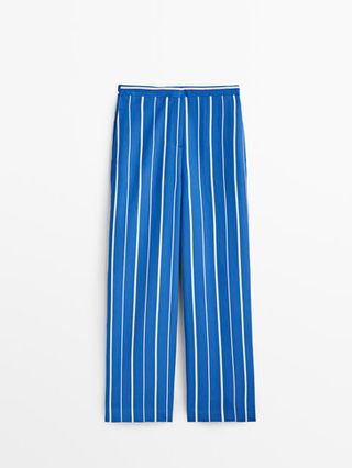 Massimo Dutti + Striped Flowing Trousers