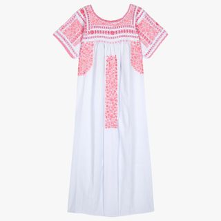 Pink City Prints + Mexican Embroidered Dress 113