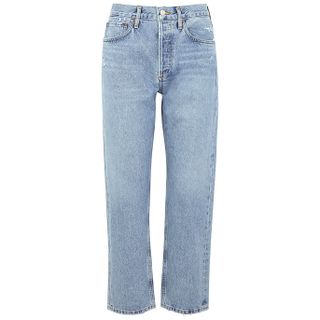 Agolde + Parker Blue Straight-Leg Jeans