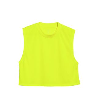 x Karla + The Sleeveless Crop in Highlighter Yellow