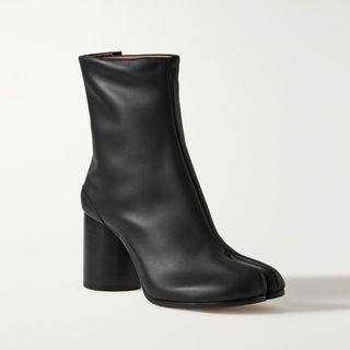 Maison Margiela + Split-Toe Leather Ankle Boots