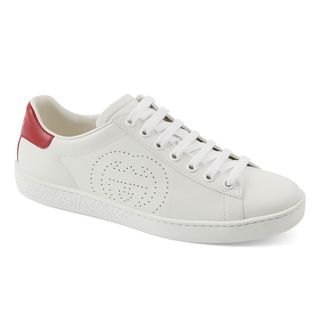 Gucci + New Ace Perforated Logo Sneaker
