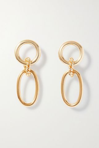 Laura Lombardi + Lou Braided Gold-Plated Earrings