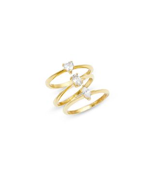 Adina's Jewels + Multishaped Cubic Zirconia Set of 3 Rings