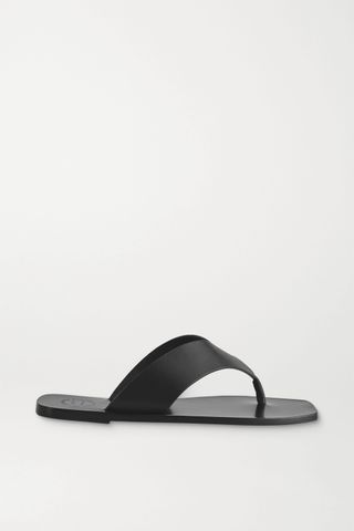 Atp Atelier + Merine Black Leather Sandals