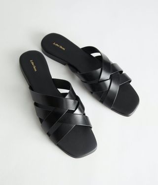 & Other Stories + Leather Criss Cross Mule Sandals