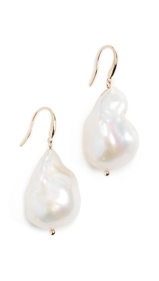 Mateo + 14k Gold Baroque Pearl Drop Earrings
