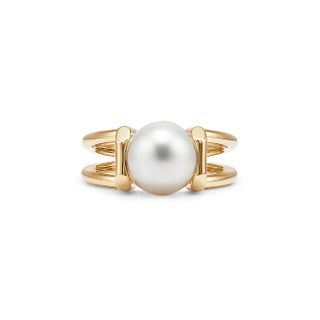 Tiffany Hardwear + South Sea White Pearl Ring in 18k Gold
