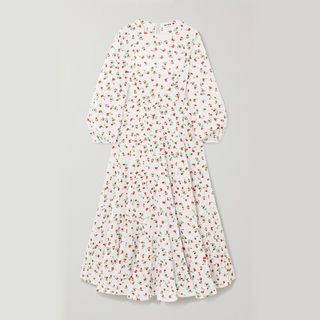 Rixo + Pip Tiered Floral-Print Fil Coupé Cotton Maxi Dress