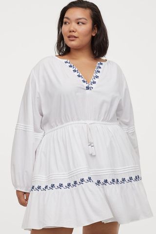 H&M + H&M+ Embroidered Dress