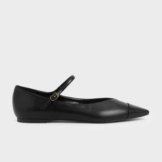 Charles & Keith + Two-Tone Pointed Toe Mary Jane Flats