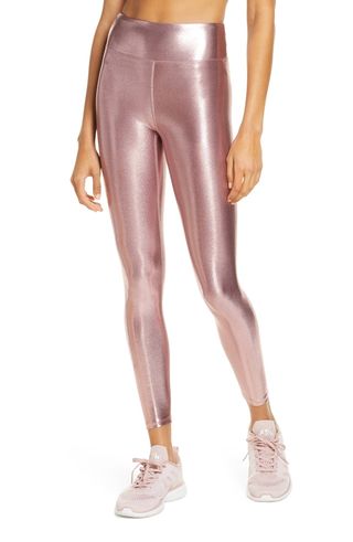 Heroine Sport + Metallic High-Waist Leggings