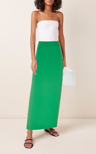 A.W.A.K.E. Mode + High-Rise Crepe Maxi Skirt