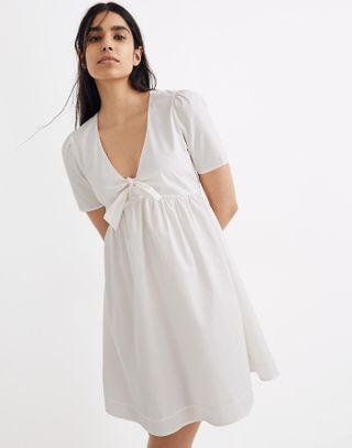 Madewell + Tie-Front Mini Dress