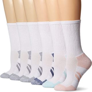 Amazon Essentials + 6-Pack Performance Cotton Cushioned Athletic Crew Socks