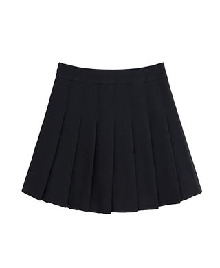 Chouyatou + High Waist All Around Pleated A-Line Skirt