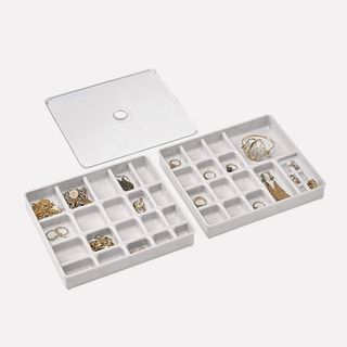 Mdesign + Stackable Plastic Storage Jewelry Box