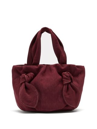 Staud + Ronnie Knot-Handle Canvas Bag