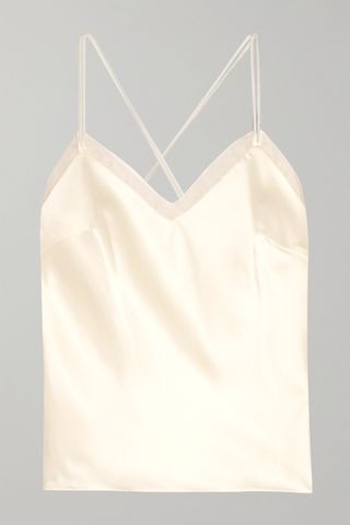 Halfpenny London + Lenny Organza-Trimmed Satin Camisole