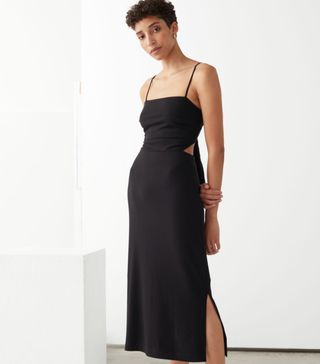 & Other Stories + Open Back Midi Dress