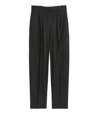 Arket + Wool Hopsack Tapered Trousers