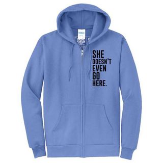 Broadway Merchandise + Mean Girls Blue Zip Hoodie