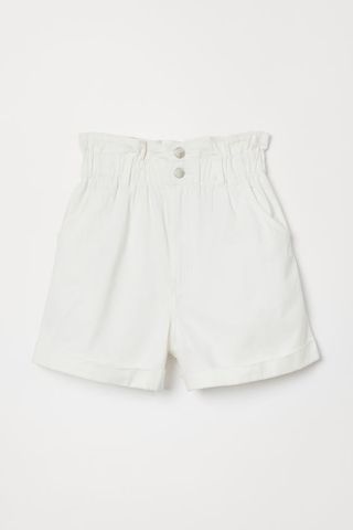 H&M + Cotton Paper-Bag Shorts