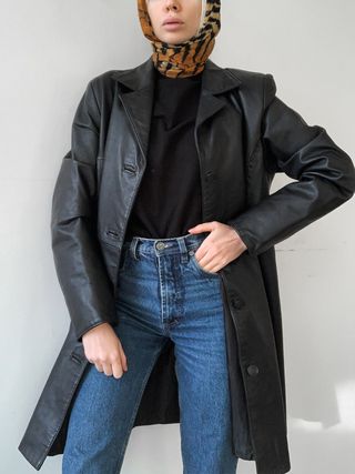Vintage + 90s Leather Coat Matrix Leather Coat