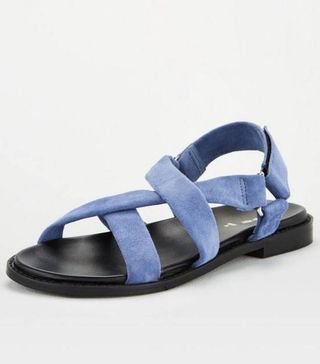 V by Very + Harleigh Real Suede Strappy Footbed Sandal