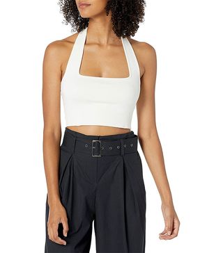 The Drop + Greta Fitted Square Neck Halter Sweater Bralette